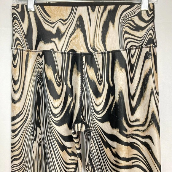 Good American Leggings Womens Sz 3 L Beige Zebra Stretch High Rise Pull On Pants - Picture 3 of 8